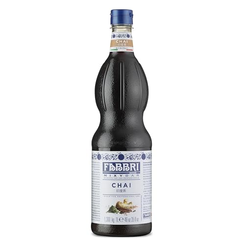 Food-United CHAI-TEE-SIRUP 1L FLASCHE | FABBRI Mixybar | Sciroppo Di Tè | Sirup aus Schwarztee Ingwer & Zimt | fabbri 1905 cocktail bar syrop | für Chai-Grog Frühstück Eiscafes Cocktail-Bars (1)