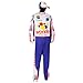 Xelyelmo Men's Ricky Bobby Jumpsuit Talladega Nights costume Hat Racing Suit Party Role Play（Z3043WH,L）
