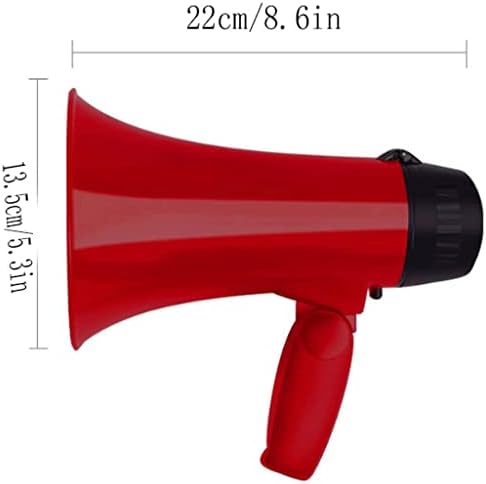 Megaphones Handheld Megaphone Rechargeable Compact Bullhorn Speaker with Foldable Handle Volume Adjustable Cheerleading Use Trumpet Clearer
