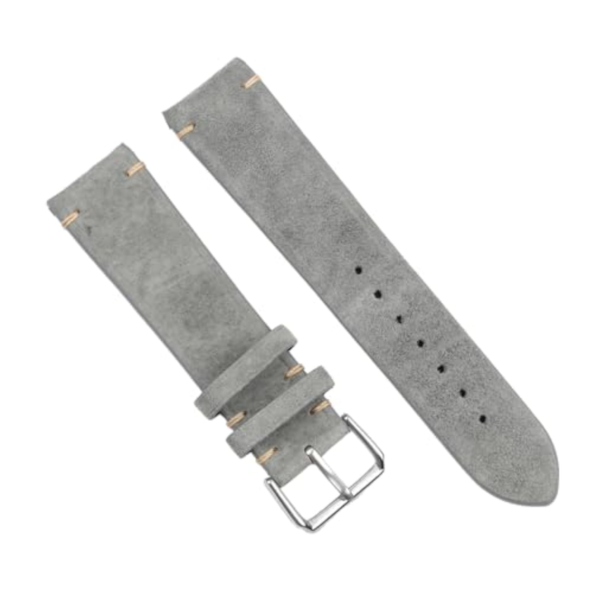 Stylish Wristwatch Replacement Strap, 24mm Grey