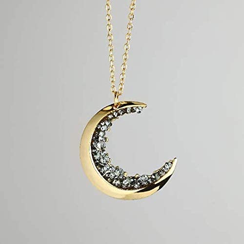 Dainty Crystal Necklace Jewelry Gold 