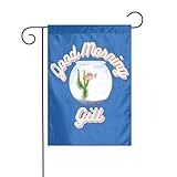 Nruairly Good Morning Gill Seasonal Garden Flag Vertical Double-Sided Flags Welcome Flag For Party Yard Outside Decor 12x18 Inch