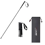 トレッキングポール カーボン 1本セット【超軽量115g/125g/130G】トレッキングポール 折りたたみ 5段 110/120/130 cm ハイキングポール 滑り止め コンパクト 遠足 登山用品 徒歩 キャップ 吸湿発散性に 収納バッグ付 男女兼用 (110cm)