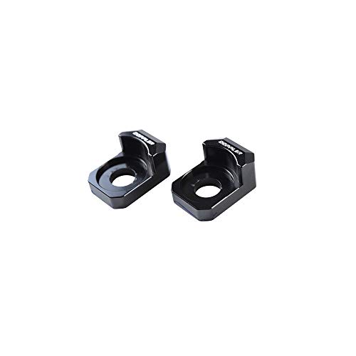 Tendeur de chaine moto Doppler alu CNC noir pour éliminer le jeu de transmission