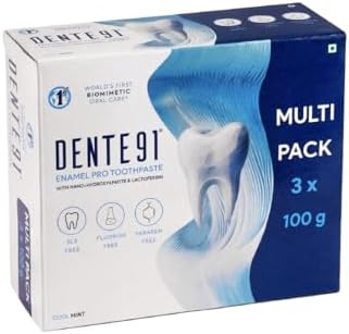 Dente91 Enamel Pro Toothpaste | Sensitivity Relief | Repairs Cavities | Fights Gum Disease | Reduces Bad Breath | Strengthens Enamel | Pack of 3, 3 X 100g