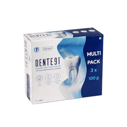 Image of Dente91 Enamel Pro Toothpaste | Sensitivity Relief | Repairs Cavities | Fights Gum Disease | Reduces Bad Breath | Strengthens Enamel | Pack of 3, 3 X 100g