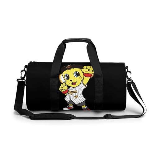 阪神タイガース ボストンバッグ スポーツバッグ 円形 フィットネスバッグ ダッフルバッグ 斜めがけ 手提げ ショルダーバッグ トラベルバッグ 旅行バッグ 大容量 シューズ収納 ジムバック 肩掛け トラベル 運動 出張 野球 バスケ