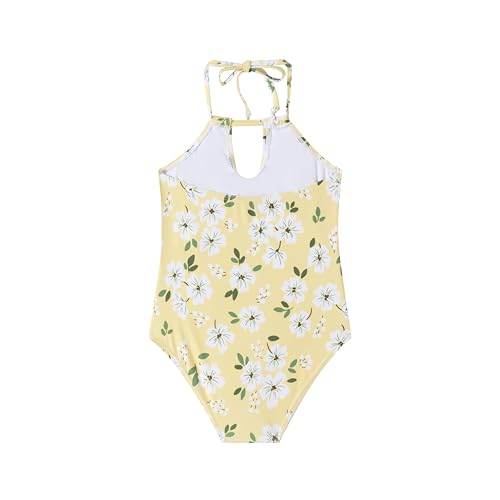 LIZENS Girls' Swimwear Halter one Piece Neck Wrap Beach Bathing Suit for Girls Tie Toddler Cute Kids Swimsuit2