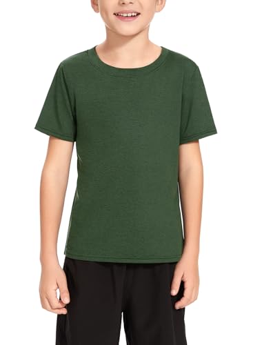 Cosy Pyro 5 Pack Boys Athletic Shirts Short Sleeve Tees Youth Dry-Fit Wicking Active Performance Tshirts for Kids2