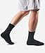 FORVEVO Socken Herren 43-46 Baumwolle,Weich Tennissocken Herren Gepolstert,Atmungsaktiv Cerw Sportsocken,Laufsocken Schwarz 6 Paar