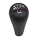 Produktbild HBNW 5-Gang Getriebe-Stick Shifter Kopf, Echtes Leder MT Auto Schaltknauf Fit BMW E92 E91 E90 E60 E46 E39 E36 M3 M5 M6, Schwarz,Schwarz,6Speed