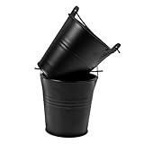 VICASKY 2stücke Teiliges Grillzubehör Aus Hochwertigem Eisen Kompakte Fettschale Für Outdoor-Grillen Leicht Zu Reinigen Und Transportieren Für Camping Und Picknick Praktischer Fett Ölauffa