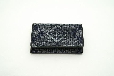 大島紬 名刺入れ(泥龍郷 藍)