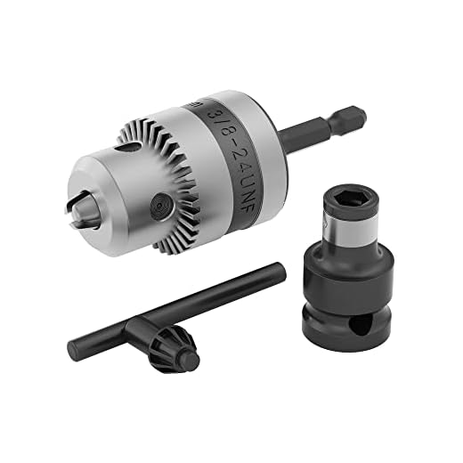 Renekton 3/8” Drill Chuck with 1/4” Quick Change Hex Drive, Convert Impact Driver Hammer and Wrench to Drill