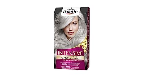 Schwarzkopf Palette Intensive - Tinte U71 Gris Plata – Perfecta cobertura de canas – Coloración Permanente de Cuidado con Aceite de Marula - Color duradero hasta 8 semanas (Pack de 3)