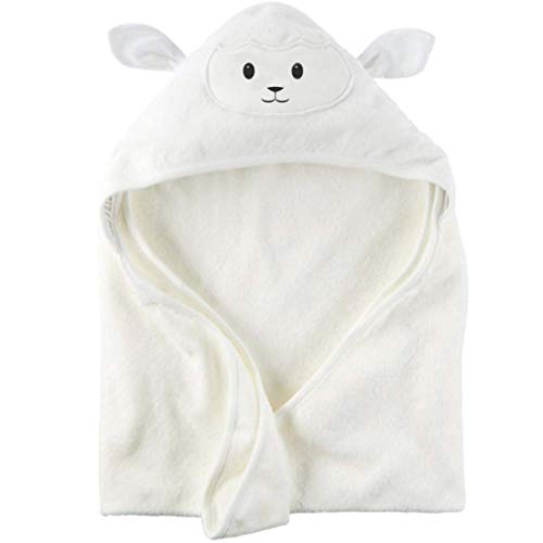 Image of Baby Hooded Towel | Ultra Soft and Super Absorbent Bamboo Bath Towel with Cute Lamb Face Design | Great for Infants and Toddlers