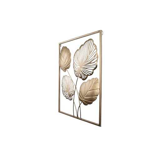 Image of Framing Hub - 4 Leaves Gold metal Wall Art for living room bedroom hall gift | Home & Decor | Gold| 12 * 18 inch