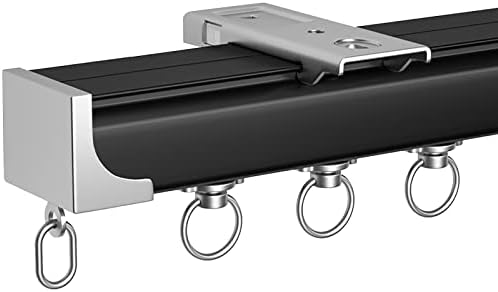 Heavy Duty 36ft Ceiling Mount Curtain Track - Waterproof Outdoor Curtain Rod for Gazebo & Porch - Easy Install Straight Rail for Outdoor Privacy & Shade Solutions