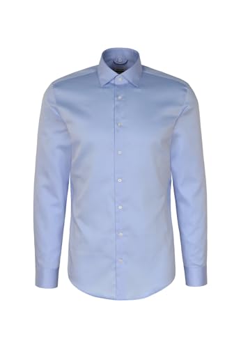Chemise d'affaires Seidensticker en coton bleu taille 46 pour homme exigeant