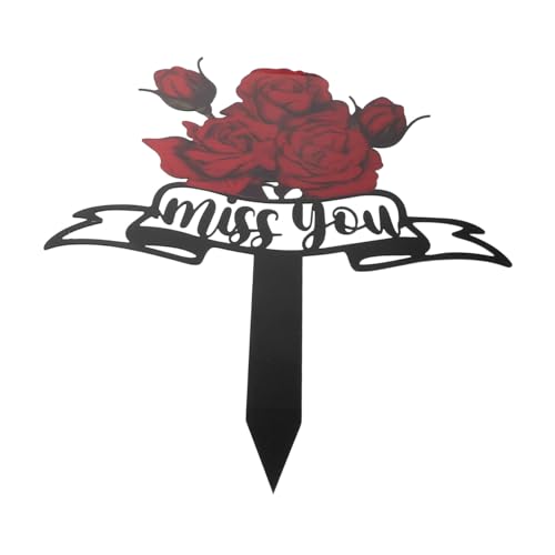 BESTonZON Piquet De Pierre Tombale pour Animaux De Compagnie : Plaque Commémorative en Métal pour Animaux De Compagnie, Plaque De Condoléances, Piquet De Jardin Commémoratif, Décoration De