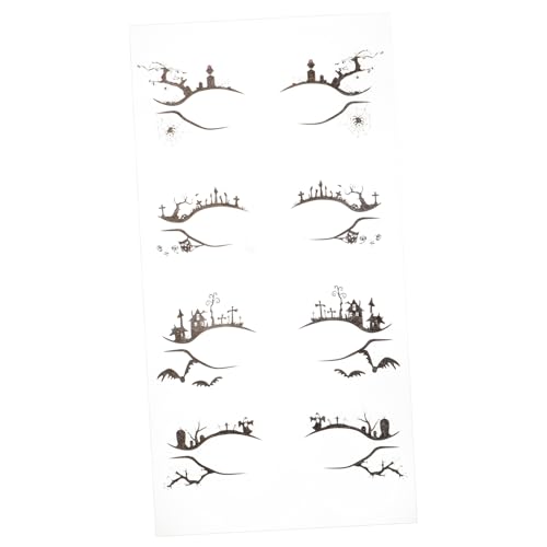 Gatuida 4 Pegatinas para Maquillaje de Ojos Halloween Adhesivos Sombras y Eyeliner para Fiesta Disfraz Mujer
