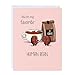 Coffee Anniversary Card Fathers Day Birthday for Dad Father Mom Mother Wife Husband Girlfriend Boyfriend Stepmom Aunt Uncle Parents – Cute Funny Punny Greeting Card, Blank Inside (You're my favorite human bean)