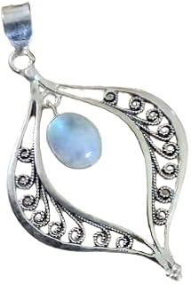Rainbow Moonstone Pendant June Birthstone Oval Stone Pendant Blue Flash Pendant Bohemian Pendant Healing crystal Pendant Dainty Pendant Wedding Pendant Unisex Pendant Jewelry Moonstone Jewelry