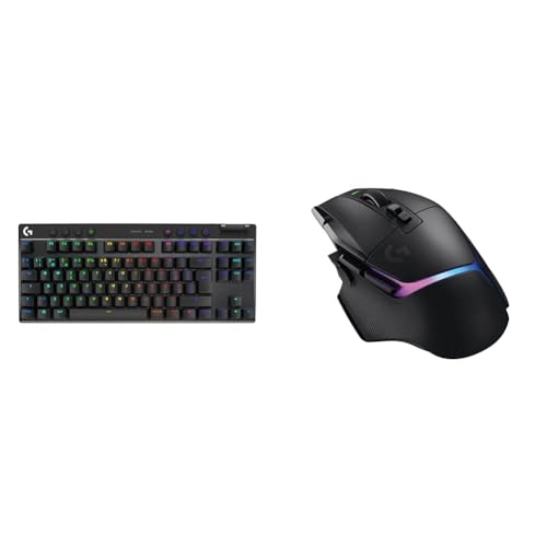 Logitech G Pro X TKL Lightspeed, Teclado inalámbrico para Gaming, ultraportable & G502 X Plus Lightspeed Ratón inalámbrico RGB para Gaming - Ratón óptico con interruptores