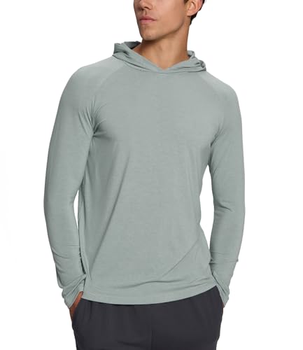 BAMBOO COOL Men's UPF 50+ Sun Protection Hoodies Soft and Lightweight Long Sleeve SPF Fishing Thumbhole Shirts Hooded