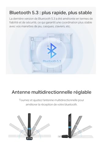 TP Link UB500 Plus carte et adaptateur d'interfaces Bluetooth - vue 6