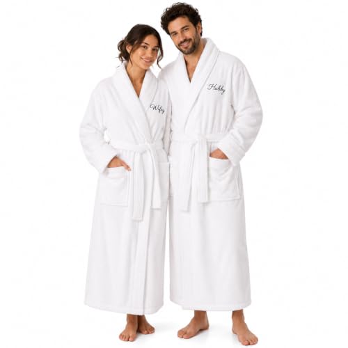 Personalized Mr & Mrs Plush Robe Set
