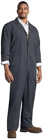 Red Kap Men's Twill Action Back Coverall, Charcoal, 34