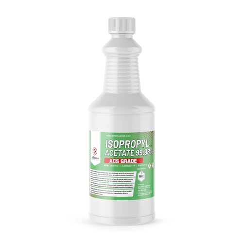 Isopropyl Acetate 99.98% ACS Grade - 1 Quart - Premium Solvent for Lab and Purity Needs