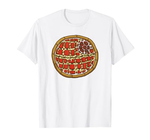 T-shirt Star Wars Death Star Pizza anti-déformation col rond coton