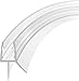 Produktbild Duschdichtung gebogen Viertelkreis Runddusche Duschtürdichtung Ersatzdichtung Streifdichtung mit Schwall Wasserabweisprofil für 4mm 5mm 6mm 8mm Glasstärke Länge 80cm