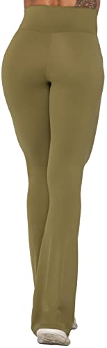 Image of Sunzel Flare Leggings, Crossover Yoga Pants with Tummy Control, High-Waisted and Wide Leg