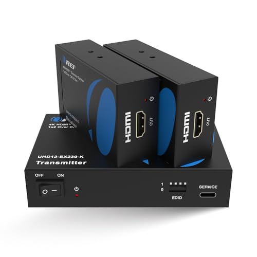 Répartiteur HDMI 1x2 4K OREI avec câble CAT6/7 jusqu'à 70m