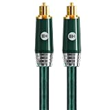 KQBNHV Kaiboer Digital Fiber Optic Audio Cable Toslink Cable SPDIF Square Mouth Audio Amplifier Echo Wall 5.1 Channel Connection Cable(15m)