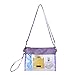 USPECLARE Clear Crossbody Purse Bag Stadium Approved Clear Tote Bag for Work Concert Sports (Purple)