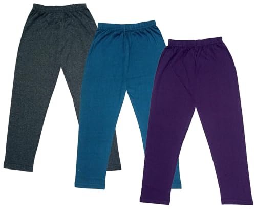 Image of indi weaves Girls Super Soft Cotton Solid Capri Pants Pack of 2