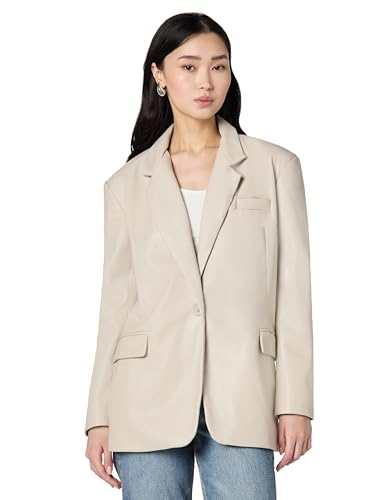 [BLANKNYC] womens Luxury Clothing Oversized Blazzer With Pockets, Comfortable & Stylish Coat, Bare Essential, Large