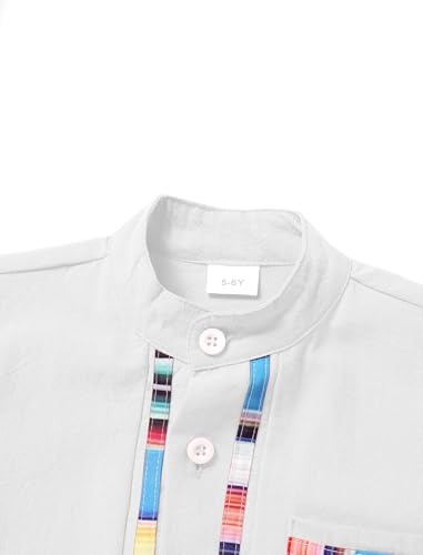AWIBMK Kids Toddler Boys Mexican Shirt Short Sleeve Button-up Guayabera Shirt Traditional Cinco De Mayo Fiesta Top3
