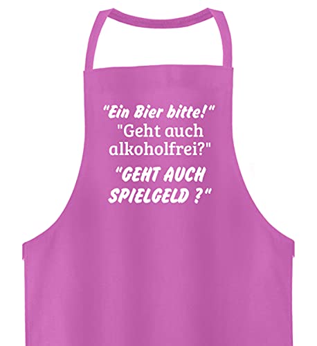Tablier de barbecue rose taille unique pour cuisine et grillades