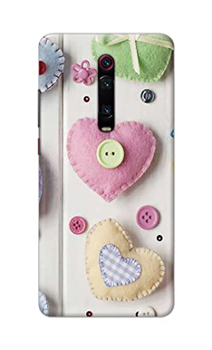 Image of PRINTFIDAA Heart Shape Hard Back Cover for Mi 9T / Mi 9T Pro /Redmi K20 / K20 Pro Back Cover -(P6) KAT1010