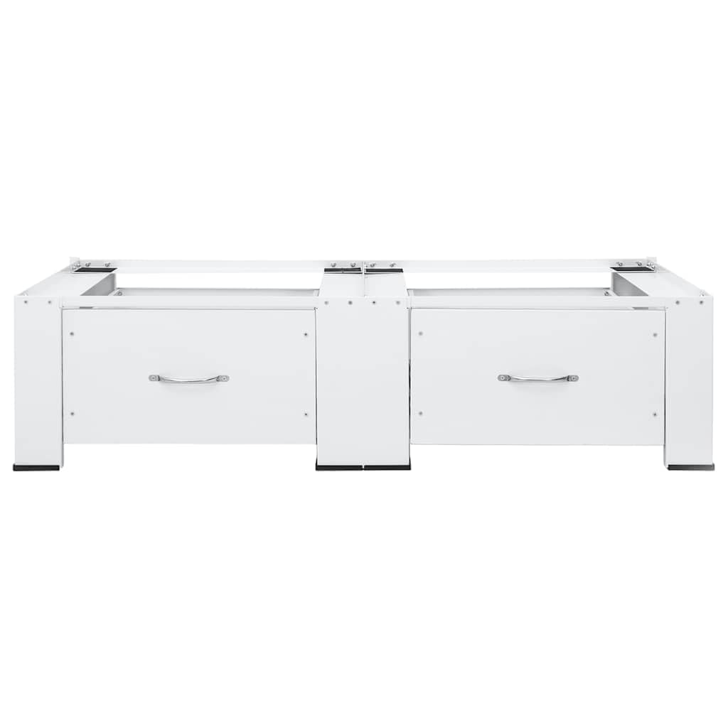 vidaXL Pedestal para Lavadora Doble con cajones Blanco
