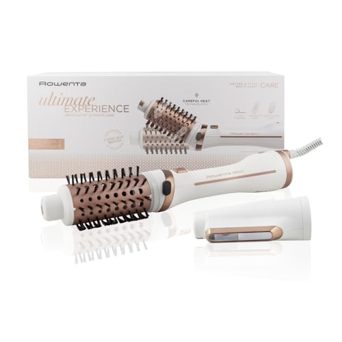 Rowenta Brush Activ Ultimate Care - Cepillo de Aire Caliente Giratorio con 3 Velocidades, Tecnología de Calor Controlado, Revestimiento de Cerámica y Generador de Iones, Seca y Moldea, CF9720