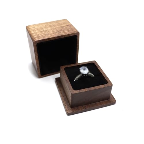Boîte-cadeau en bois idéale pour offrir une bague unique - 3