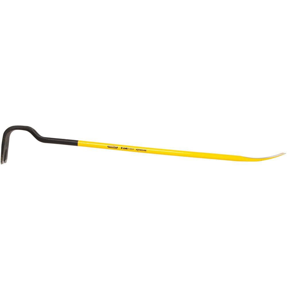 STANLEY 1-55-504 Pied-De-Biche 910 Mm Gamme FATMAX Acier Au Carbone Trempé - Ultra Léger - Grand Levier - Partie Semi-Plate En U - Entaille Supplémentaire Pour Arracher Les Clous