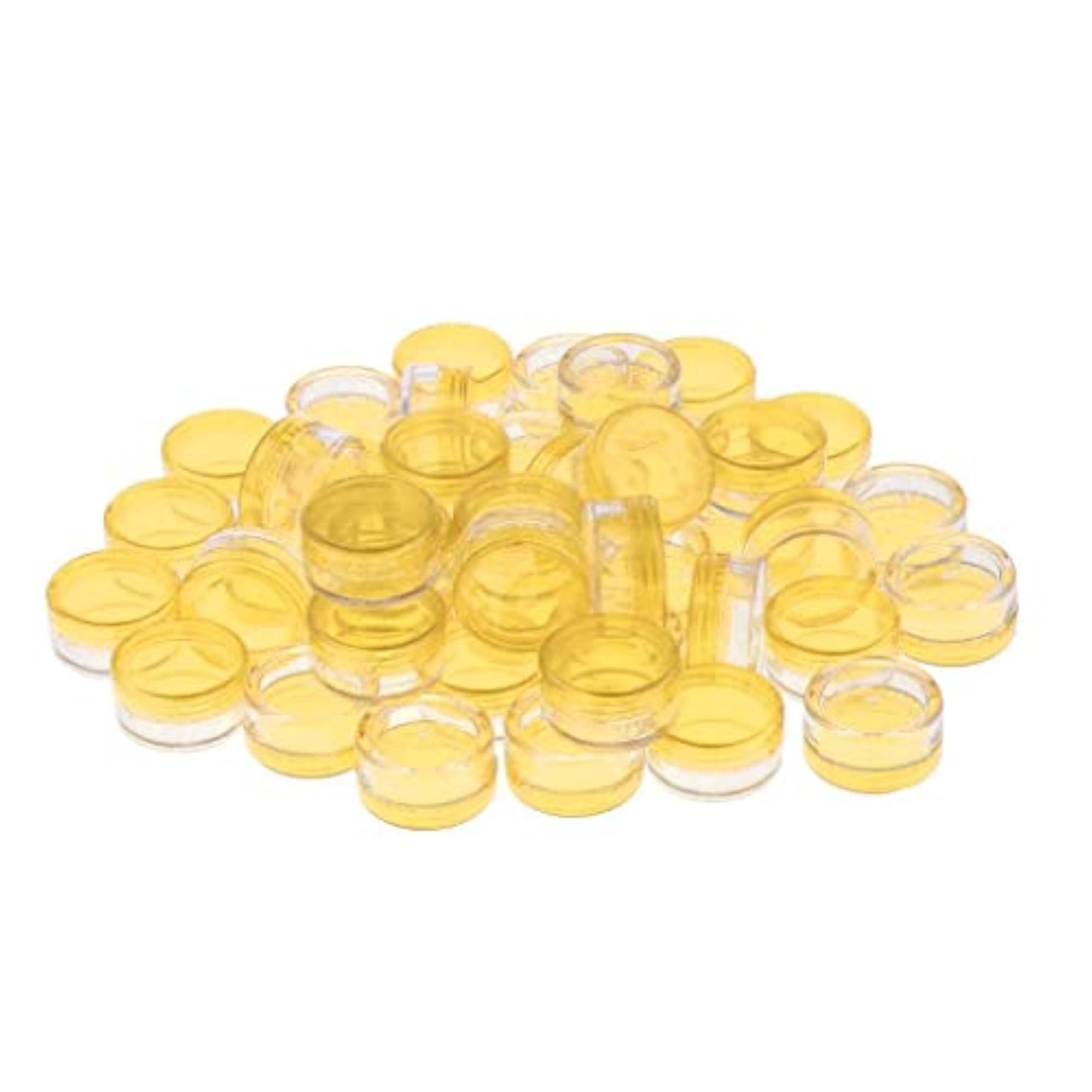 Empty Round Makeup Jar Pot, 3x50pcs Yellow