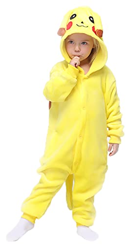 Unisex Pikachu Onesie Kids Animal Costume Cosplay Halloween Christmas for Girls Boys